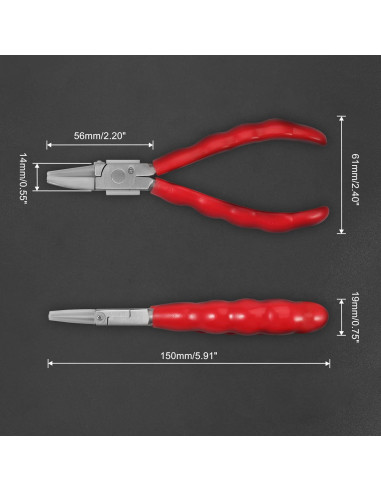 Pinzas de media ronda LEONTOOL 15,24 cm con destornillador