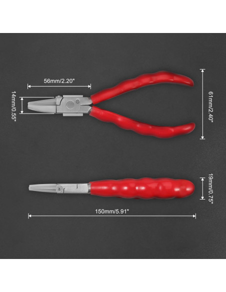 Pinzas de media ronda LEONTOOL 15,24 cm con destornillador