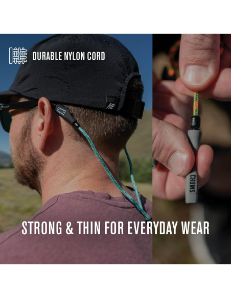 Retenedor de Gafas Chums 3mm Ripcord Unisex Verde Amarillo