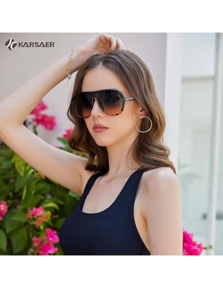 Gafas de sol aviador Karsaer unisex 60mm protección UV