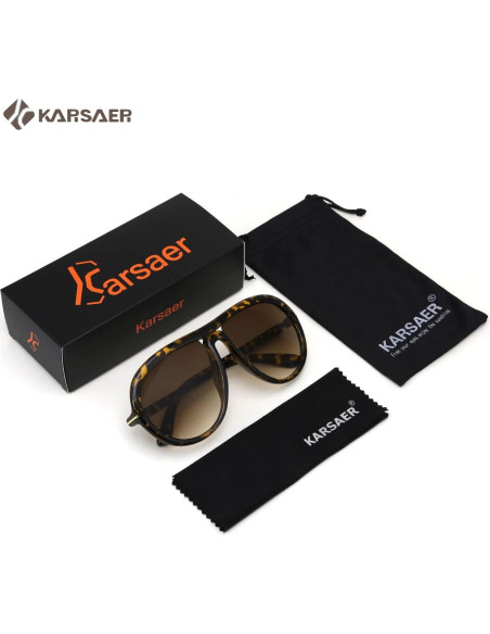 Gafas de sol aviador Karsaer unisex 60mm protección UV