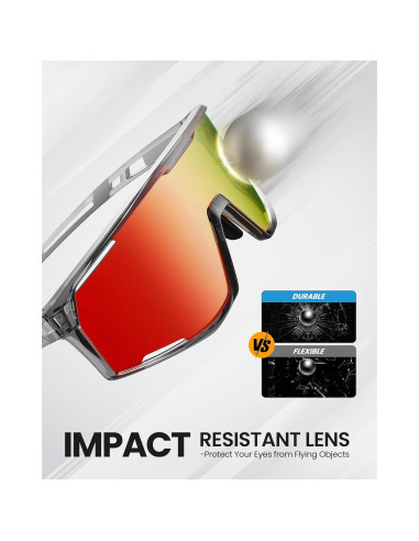 Gafas de sol OutdoorMaster HawkView polarizadas rojas