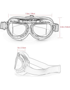 Gafas de piloto vintage Kucehiup UV protección y plegables 2