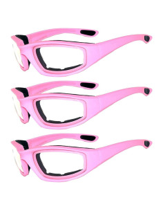 Juego de 3 gafas de sol para motocicleta UV400 con almohadilla