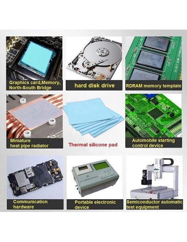 Almohadilla Térmica AIYUNNI 100x100x0.5mm 6.0 W/mK Silicona