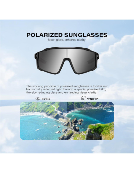 Gafas de sol deportivas WGKVP 5051 UV400 polarizadas