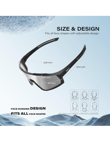 Gafas de sol deportivas WGKVP 5051 UV400 polarizadas