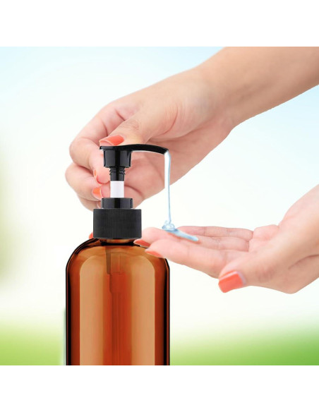 Botellas dispensadoras de bomba Vioetry 500 ml ámbar 2 unidades