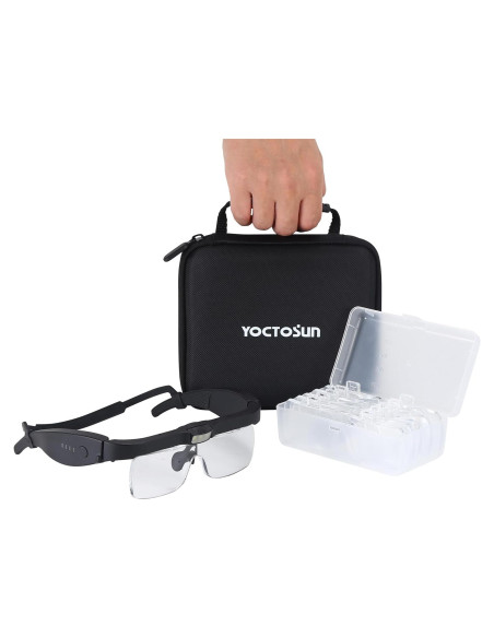 Lupa YOCTOSUN con Diadema y 5 Lentes de Aumento