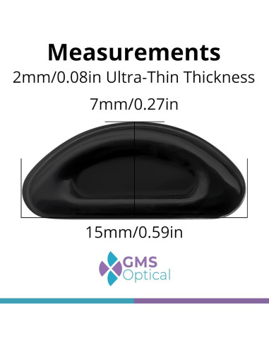 Almohadillas de Nariz GMS Óptico Antideslizantes 5 Pares Negro