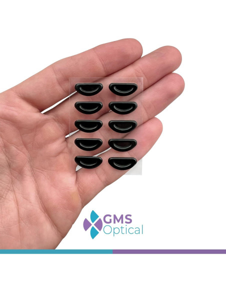 Almohadillas de Nariz GMS Óptico Antideslizantes 5 Pares Negro
