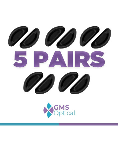 Almohadillas de Nariz GMS Óptico Antideslizantes 5 Pares Negro