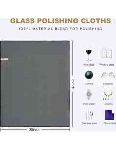 Paños de Microfibra SINLAND 50x63 cm Paquete de 4 Gris 2