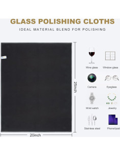 Paños de Microfibra SINLAND 50.8x63.5cm 2 Piezas Negro 2