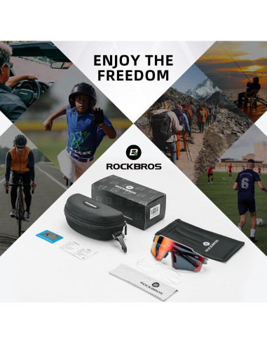 Gafas de Ciclismo ROCKBROS Polarizadas UV400 para Adultos