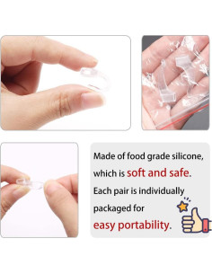 25 Pares Ganchos Silicona Transparente para Gafas EG-00 2