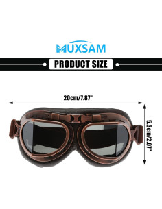 Gafas de Motocicleta MUXSAM Vintage a Prueba de Viento 2