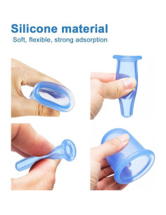 Conjunto de Ventosas de Silicona 7 Piezas 500-millas Azul 2