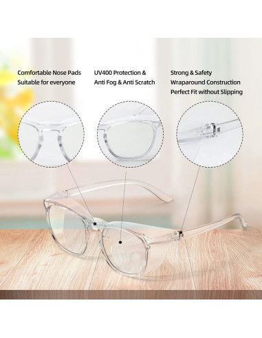 Gafas de Seguridad JING LEI Antivaho UV400 para Adultos