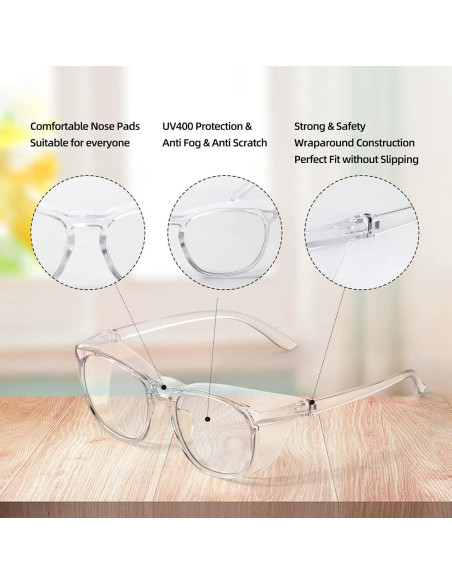 Gafas de Seguridad JING LEI Antivaho UV400 para Adultos