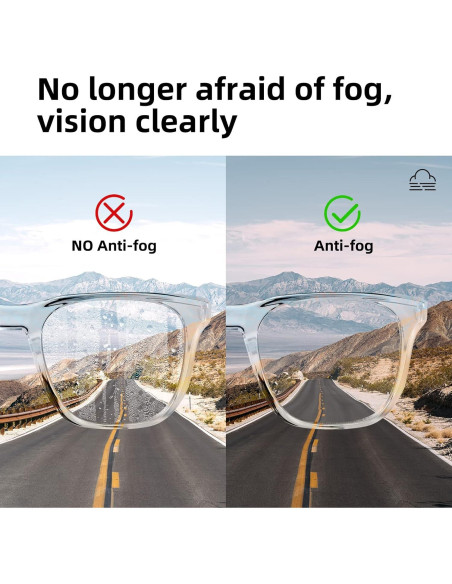 Gafas de Seguridad JING LEI Antivaho UV400 para Adultos