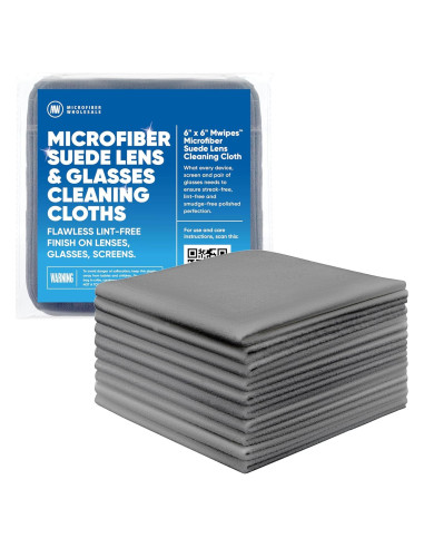 Paño de limpieza de lentes Microfiber Wholesale 10pk Gris 15x15 cm
