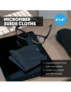 Paño de limpieza de lentes Microfiber Wholesale 10pk Gris 15x15 cm 2