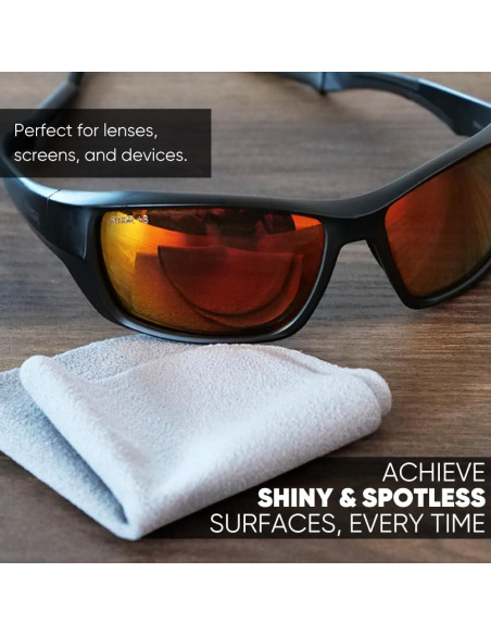 Paño de limpieza de lentes Microfiber Wholesale 10pk Gris 15x15 cm