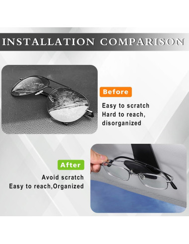 Soporte de Gafas de Sol Honibaoto para Visera de Coche