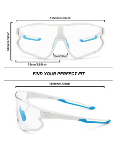 Gafas de sol deportivas OULAIQI 548 fotocromáticas unisex 2