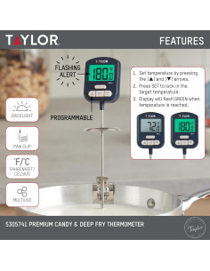 Termómetro Digital Premium Taylor Marino para Caramelos y Carne 2