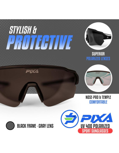 Gafas de sol deportivas PIXA UV400 polarizadas con estuche