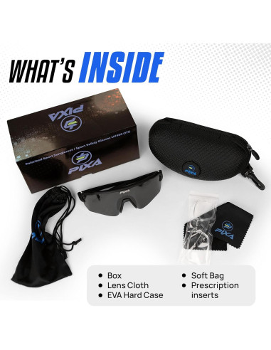 Gafas de sol deportivas PIXA UV400 polarizadas con estuche