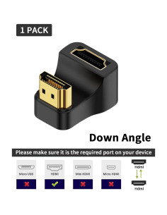 Adaptador HDMI 8K Poyiccot 180 Extensión Macho a Hembra 2