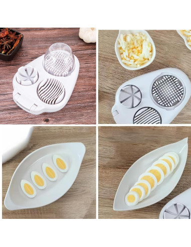 Cortador de Huevos 3 en 1 TKNBMTY con Acero Inoxidable