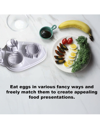 Cortador de Huevos 3 en 1 TKNBMTY con Acero Inoxidable