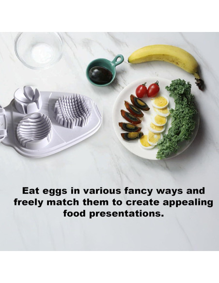 Cortador de Huevos 3 en 1 TKNBMTY con Acero Inoxidable