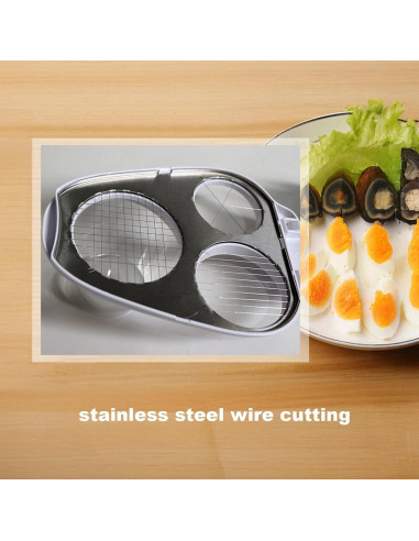 Cortador de Huevos 3 en 1 TKNBMTY con Acero Inoxidable