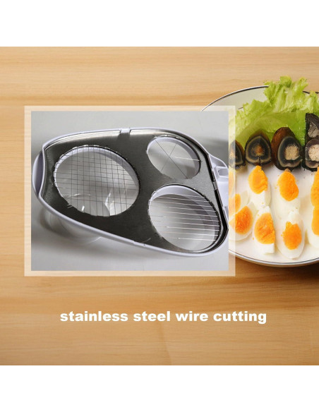 Cortador de Huevos 3 en 1 TKNBMTY con Acero Inoxidable