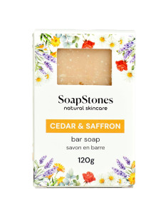Jabón Hidratante Soapstones 170g Cedro y Azafrán Natural