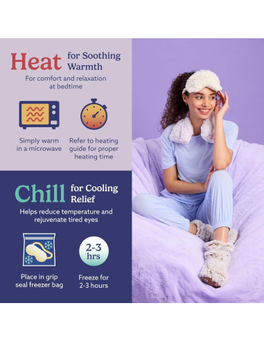 Máscara de Ojos Warmies Crema Aromatizada con Lavanda 21.5x12.7cm