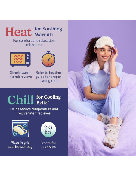 Máscara de Ojos Warmies Crema Aromatizada con Lavanda 21.5x12.7cm