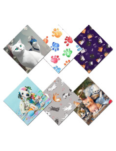 Paño de limpieza de gafas BHAHB 6 PCS microfibra 16x16 cm