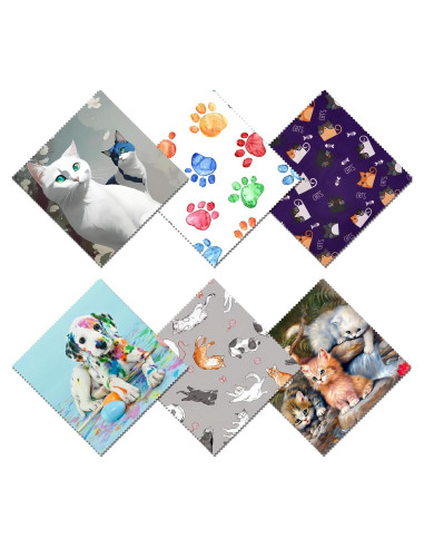 Paño de limpieza de gafas BHAHB 6 PCS microfibra 16x16 cm