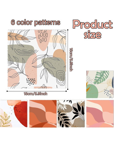 Paño de limpieza de gafas BHAHB 6 PCS microfibra 16x16 cm