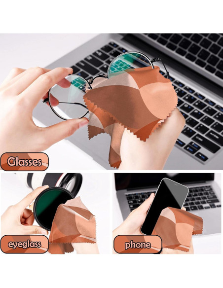 Paño de limpieza de gafas BHAHB 6 PCS microfibra 16x16 cm
