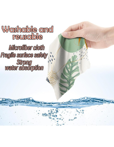 Paño de limpieza de gafas BHAHB 6 PCS microfibra 16x16 cm