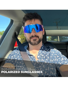 Gafas de Ciclismo KAPVOE Polarizadas UV400 Ajustables 2