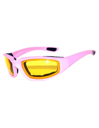 Gafas de Motocicleta para Mujeres Rosa UV400 con Espuma