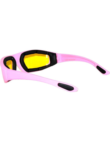 Gafas de Motocicleta para Mujeres Rosa UV400 con Espuma